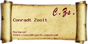 Conradt Zsolt névjegykártya